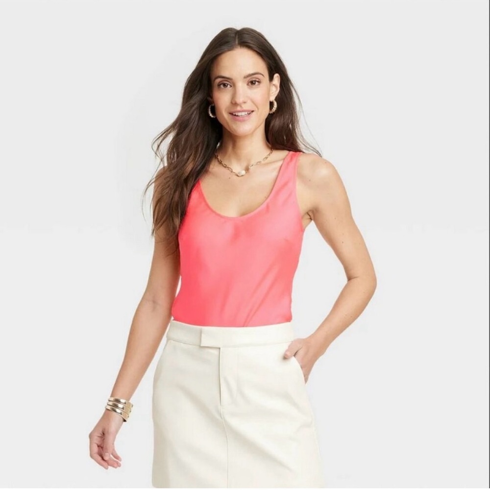 A new day Sleeveless Tank - Neon Pink - Medium